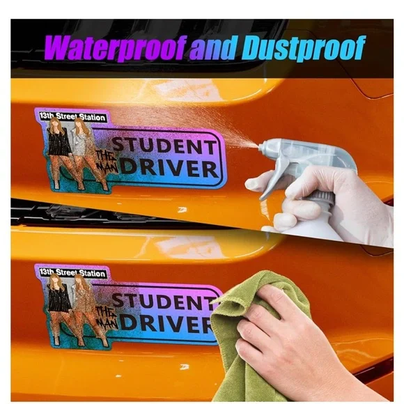Student Driver Sticker Magnet Set - Picture 5 of 7